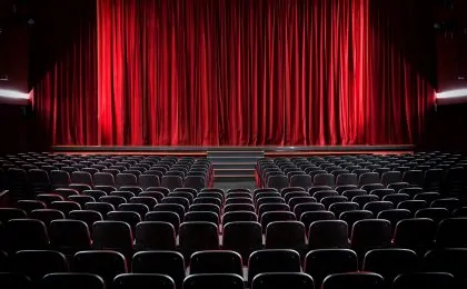 Darkened empty stage